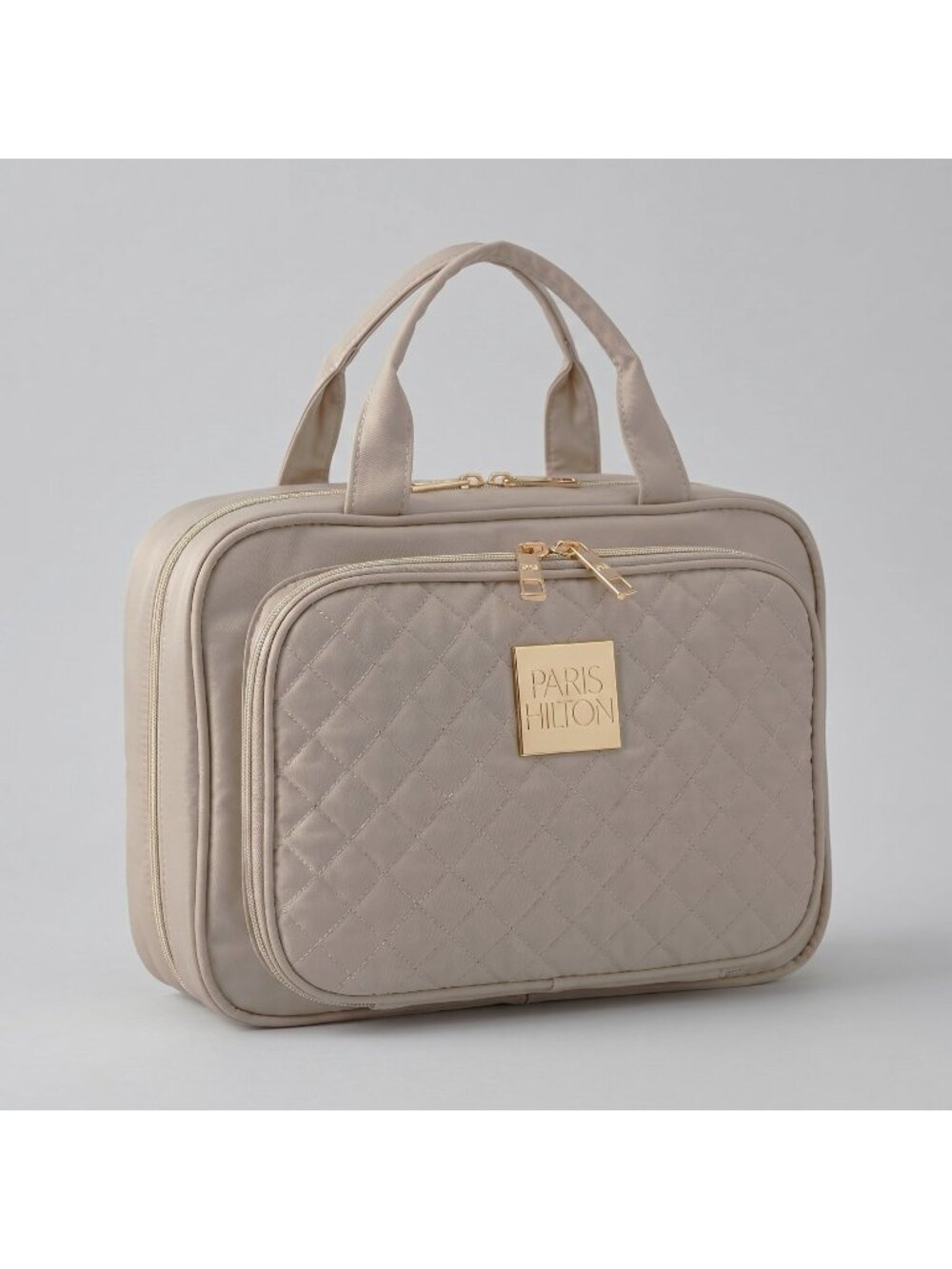 Paris Hilton 8" Travel Hanging Toiletry Bag in Taupe Beige Color New With Tag